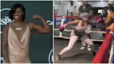 Claressa Shields sparred her internet troll and posted the footage on Instagram