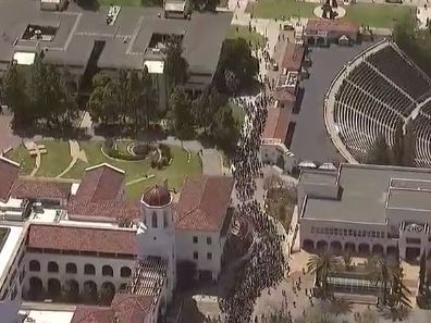 San Diego State University students walk out of class in pro-Palestine protest