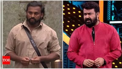 Bigg Boss Malayalam 6: Jinto makes an uncivil gesture again; Host Mohanlal warns 'Have some discipline' - Times of India