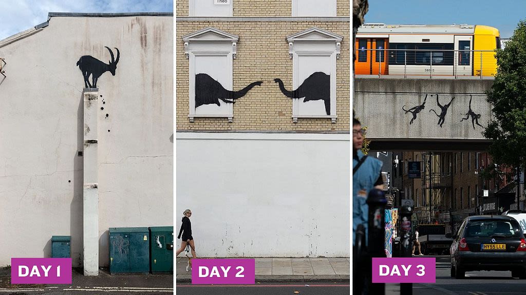 Banksy's London zoo explained: Third consecutive artwork from street artist emerges