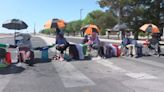 Protestors block entrance to Kirtland Air Force Base