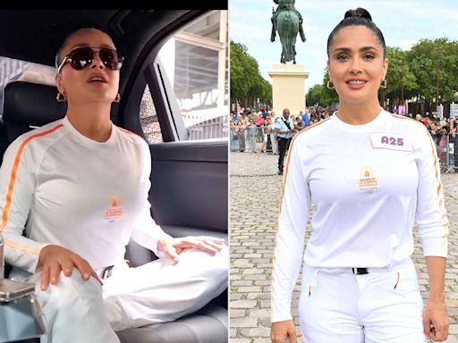 Salma Hayek Listens to Eminem's 'Lose Yourself' to Prepare for Paris Olympics Torch Relay: 'Feeling the Excitement'