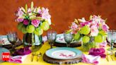 Bright linen, fresh flowers, food trivia cards: Summer style for tables - Times of India