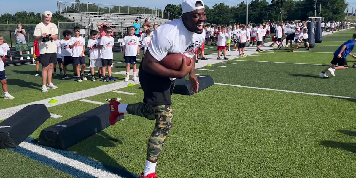 GALLERY: Kansas City Chiefs star Chris Jones joins youth football camp in Springfield