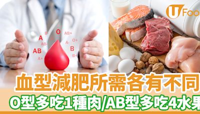 血型減肥法｜4大血型減肥所需各有不同！O型宜多吃1種肉／AB型要多吃4水果 | U Food 香港餐廳及飲食資訊優惠網站