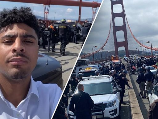 Driver stuck on Golden Gate Bridge during anti-Israel protest says he lost wages needed for brother's funeral