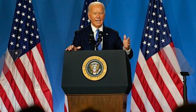 Biden heading to Michigan for rally after high-stakes news conference