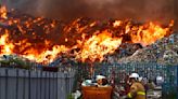 Roads shut as crews tackle huge fire at industrial estate | ITV News