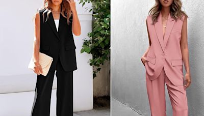 Go From the Office to Date Night Thanks to This Chic Suit Vest Set