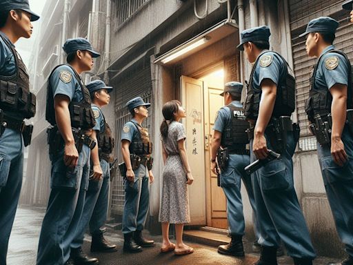 「疑藍心湄堂妹」被控強佔民宅！通緝犯男友落網 女與警方、產權人對峙