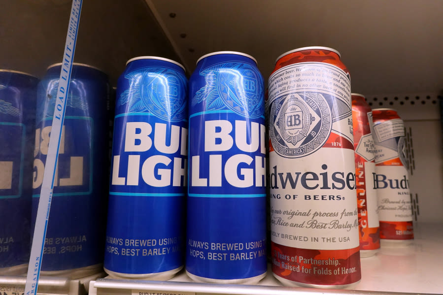 Anheuser-Busch’s domestic beer sales still down 1 year after Bud Light controversy