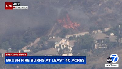 Sierra Fire: 40-acre blaze erupts in Fontana, threatening homes