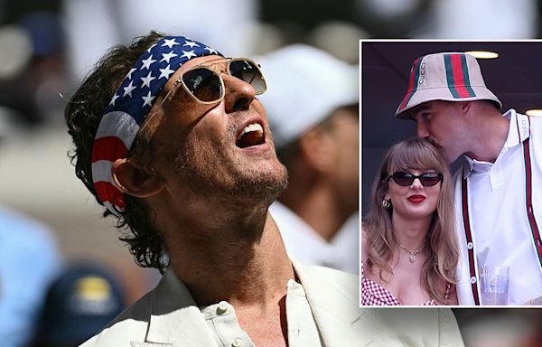 Matthew McConaughey shows patriotic pride at US Open alongside Taylor Swift, Bon Jovi