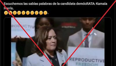 Video de un discurso de Kamala Harris en 2023 fue editado para agregar frases incoherentes