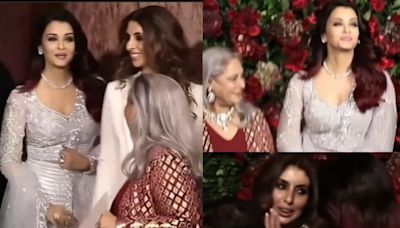 When Aishwarya Rai, Jaya Bachchan Were All Laughs As They Posed With Amitabh, Shweta At A Wedding | Watch - News18