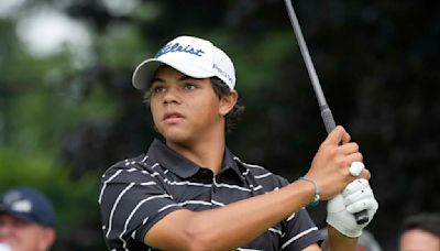 Tiger Woods watches 15-year-old son Charlie shoot a 12-over 82 in US Junior Amateur at Oakland Hills