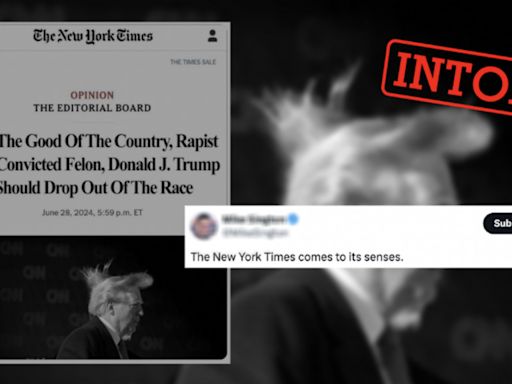 Non, le New York Times n’a pas appelé Trump à se retirer de la course à la présidentielle