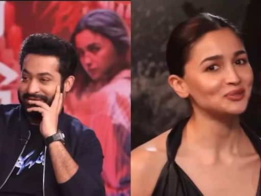 Alia Bhatt stuns Jr NTR and Karan Johar with her rendition of 'Chuttamalle' from 'Devara: Part 1' - WATCH | Hindi Movie News - Times of India