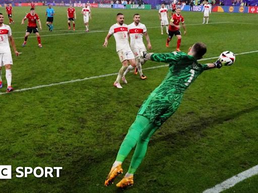 Euro 2024: Mert Gunok compared with Gordon Banks after 'unbelievable' save sends Turkey into quarter-finals