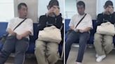 He Needs To Be In Prison: Creepy Man Furiously Playing With Himself Next To A Woman On A Train!