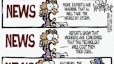 Editorial cartoon: AI replaces news anchor