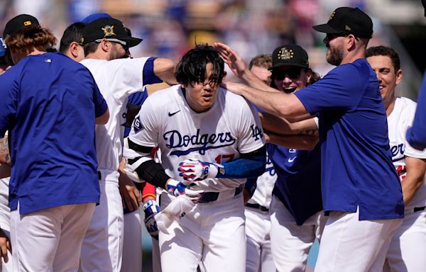 Shohei Ohtani's first walk-off hit for the Dodgers caps an eventful week for the superstar slugger