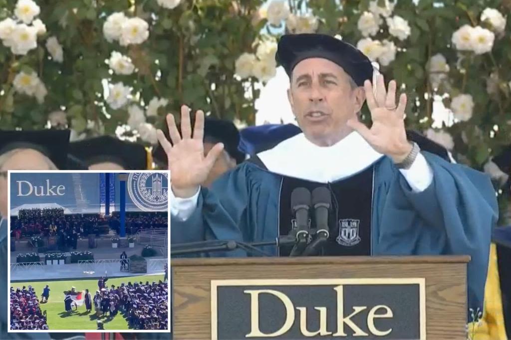 Jerry Seinfeld booed by anti-Israel protesters who walk out of his Duke commencement speech