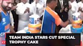 Team India stars cut special Trophy cake to celebrate T20 World Cup triumph