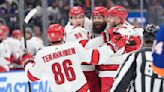 Brent Burns, Dmitry Orlov help Hurricanes hold on to beat Islanders 3-2 for 3-0 series lead