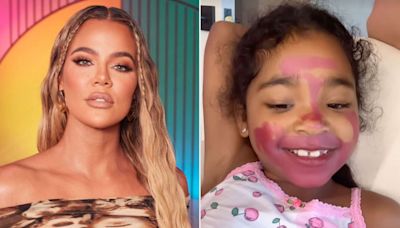 Khloé Kardashian Shares Adorable Video of Daughter True with Lipstick All Over Her Face: 'Beautiful Job'