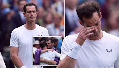 Andy Murray chokes up in front of family during emotional Wimbledon speech