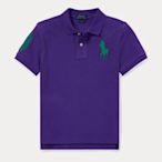 全新正品Polo Ralph Lauren 大童紫色短袖大馬Polo衫（M)