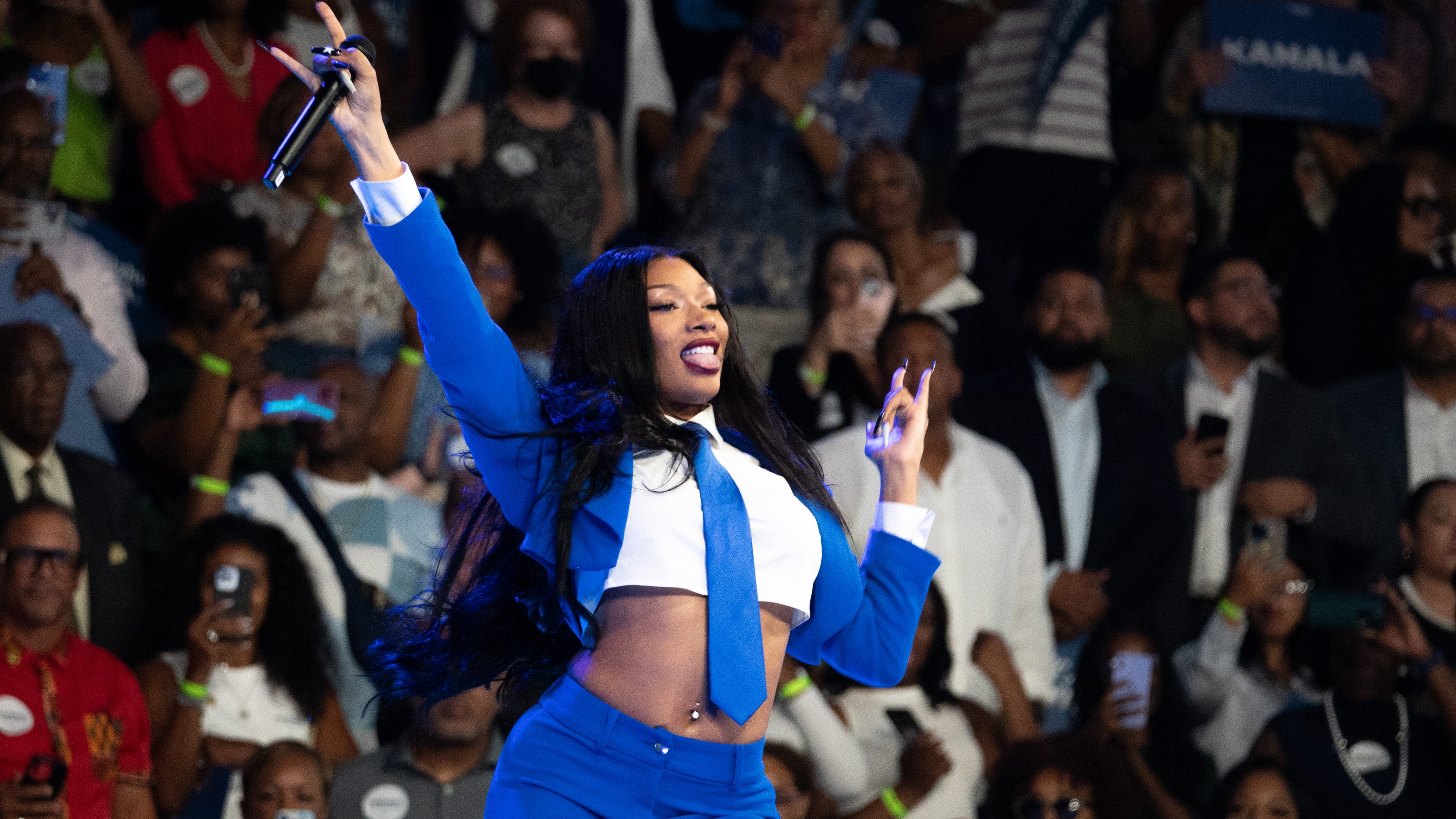 Megan Thee Stallion hits back at Kamala Harris rally performance critics: 'Fake Mad'