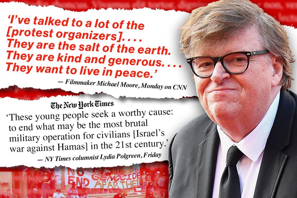 The week in whoppers: Michael Moore praises protesters, NY Times writer smears Israel and more