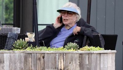 Shirley MacLaine, 90, enjoys lunch in Malibu with a friend