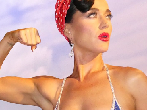 Katy Perry rocked an underboob-baring diamanté bikini for 4th of July