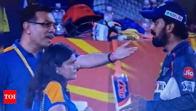 Watch: KL Rahul reprimanded on the ground by angry LSG boss Sanjiv Goenka after humiliating defeat, fans slam it as 'disgusting behaviour' | Cricket News - Times of India