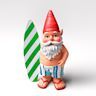 Gnomes that are designed in a playful and creative way. They can be doing a variety of activities such as fishing, playing music, or holding a flower.