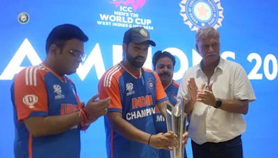 Video: India Skipper Rohit Sharma Keeps T20 World Cup Trophy At BCCI Headquarters In Mumbai