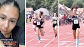 Stepdad can’t contain his joy when 20-year-old daughter wins state title for track and field