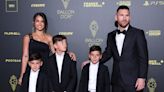 Antonela Roccuzzo Dons Black Louis Vuitton Dress With Utilitarian Spin for Ballon D’Or Photo Call With Husband Lionel Messi...