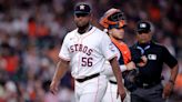 Houston Astros' Ronel Blanco ejected following lengthy inspection of his glove