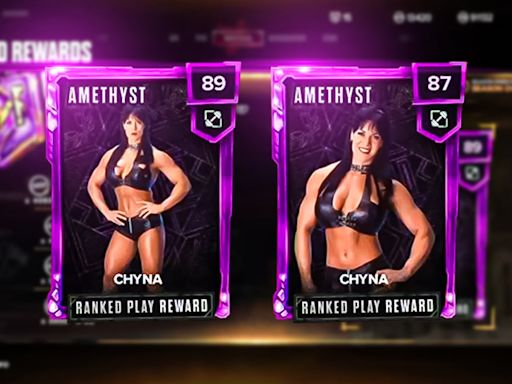 WWE 2K24 Chyna Amethyst MyFACTION Ranked Rewards Cards