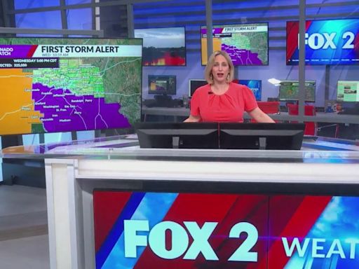 Severe weather coverage on FOX 2