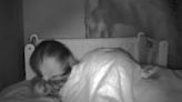 Moment mother and baby flee after Storm Ciaran shatters bedroom window