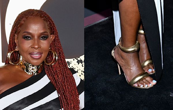 Mary J. Blige Shines in Gilded Gianvito Rossi Puffy Sandals at ‘Power Book II: Ghost’ Season Four Premiere in New York