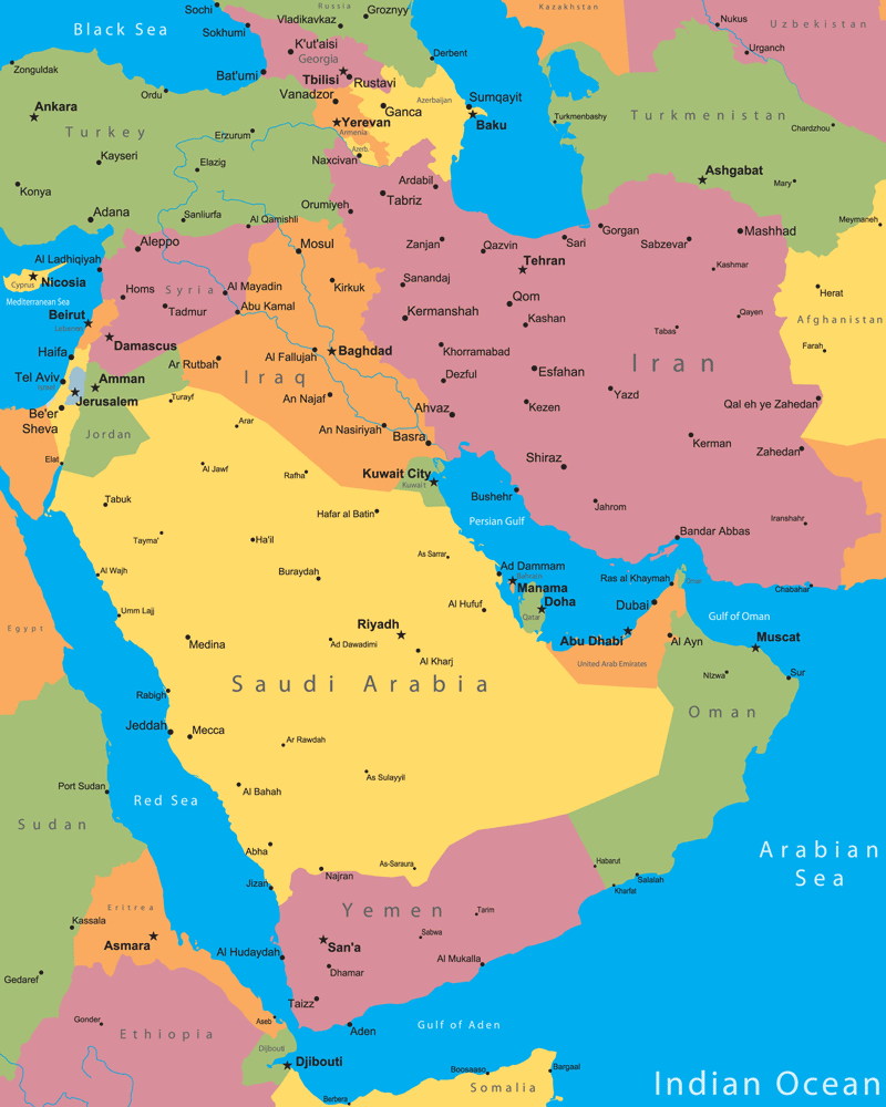 ... cities as well as other major and minor cities in the middle eastern