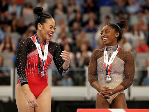 Sunisa Lee’s vault went awry. Simone Biles stepped in to help.