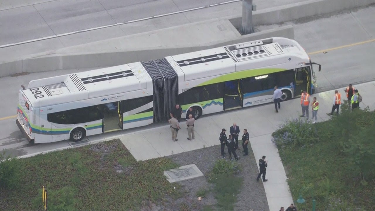 Passenger shot in bus traveling on 10 Freeway in LA County's San Gabriel Valley