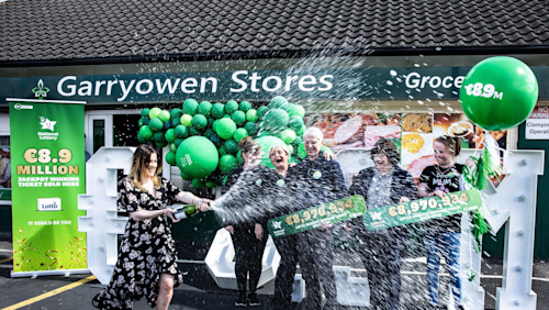 Lucky Irish lotto shop celebrating second big win